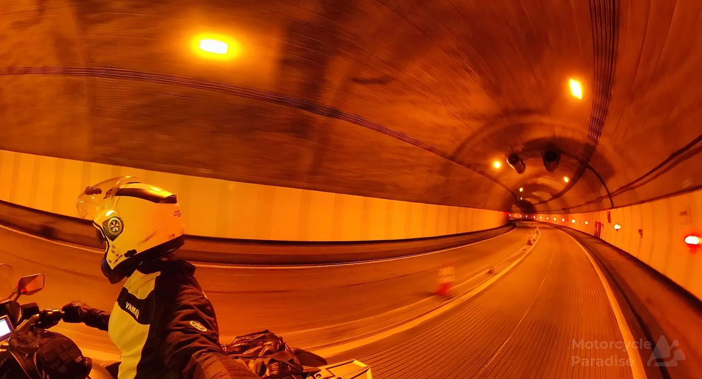 Riding tunnels in summer feels like stepping into a fridge. So nice 😊 #motorcyclelife #motorcyclejourneys #motorcycletravel #motorcycletouring #yamahafjr1300 #nolanhelmet #thetaz1 #tunnelvision #summerriding #solotouring #coolerunderground #japantravel #japantouring #japanmotorcycletour #onlytwowheels