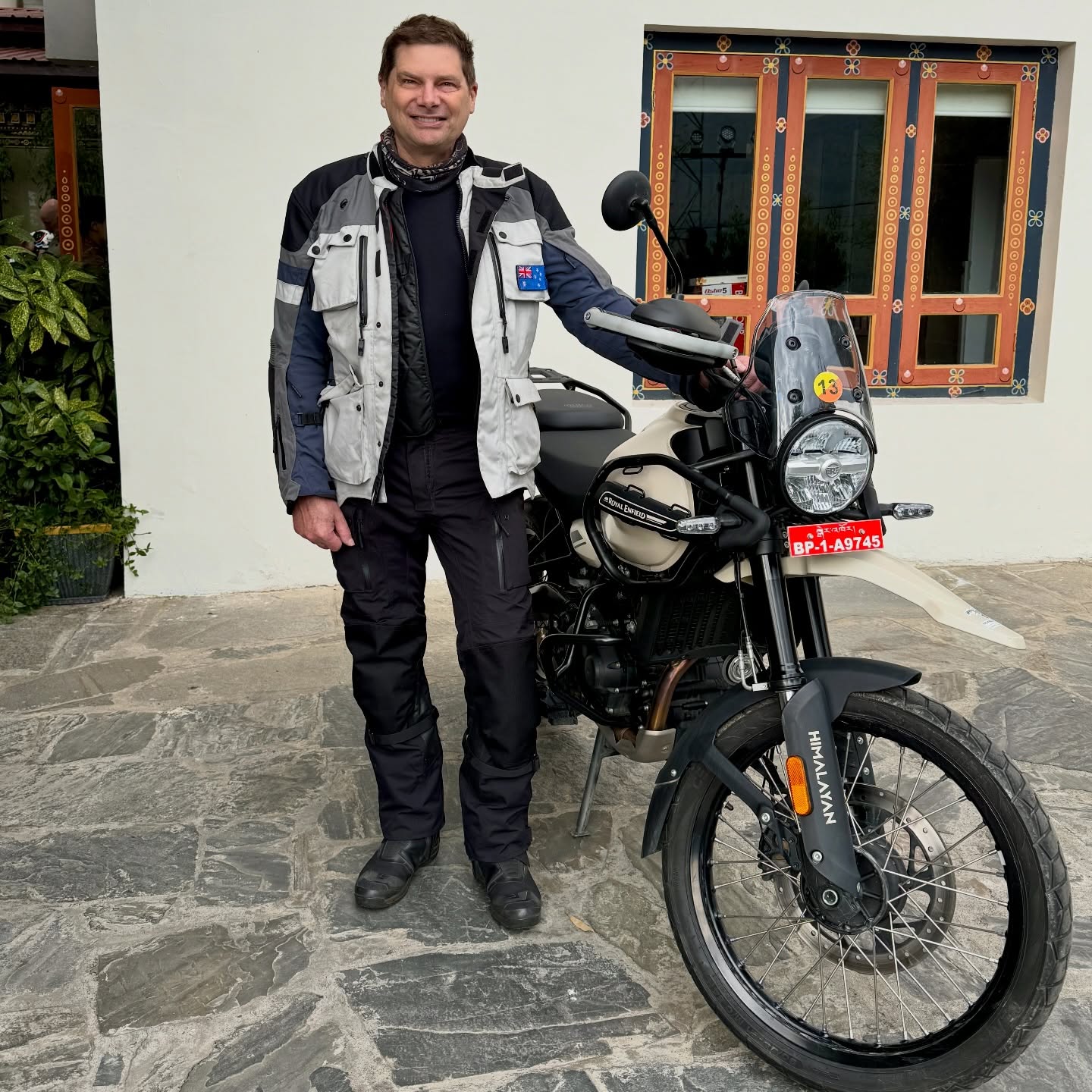 Day one riding this new RE Himalayan in the kingdom of Bhutan 🇧🇹 #bhutan #bhutantravel #royalendfieldhimalayan #motorcycletravel #motorcycletouring #motorcycleadventure #motorcyclebhutan #motorcycleride